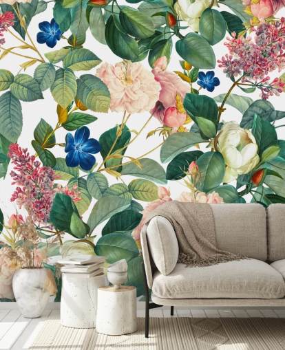 floral wall mural called Garden of Eden III by Burcu Korkmazyurek for bedrooms, hallways and living rooms floral wall mural called Garden of Eden III by Burcu Korkmazyurek for bedrooms, hallways and living rooms