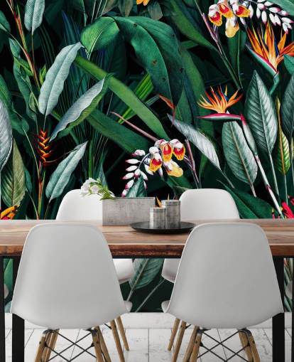 botanisches Wandbild Midnight Garden V von Burcu Korkmazyurek für Schlafzimmer und Badezimmer botanisches Wandbild Midnight Garden V von Burcu Korkmazyurek für Schlafzimmer und Badezimmer