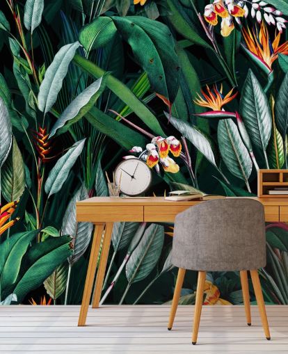 papier peint mural botanique appelé Midnight Garden V de Burcu Korkmazyurek pour les chambres et les salles de bain papier peint mural botanique appelé Midnight Garden V de Burcu Korkmazyurek pour les chambres et les salles de bain