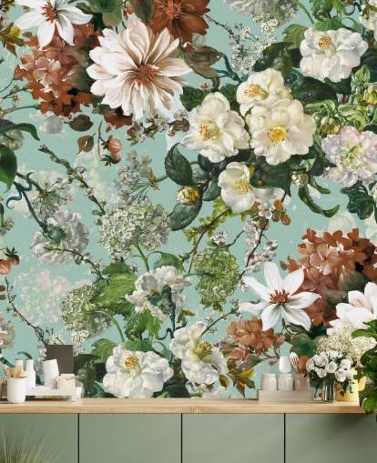 Blumenwandbild Midnight Garden XIII von Burcu Korkmazyurek für Wohn- und Schlafzimmer