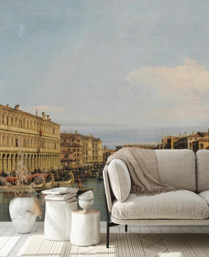 mural de papel pintado de bellas artes llamado Gran Canal de Venecia de Canaletto the Younger