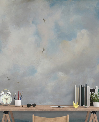 konstväggmålning kallad Cloud Study, 1821 av John Constable för kök, badrum och sovrum