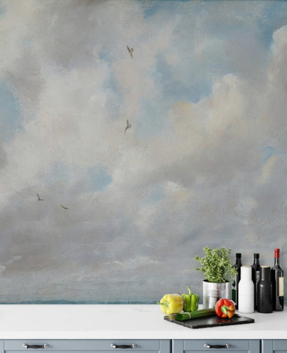 konstväggmålning kallad Cloud Study, 1821 av John Constable för kök, badrum och sovrum