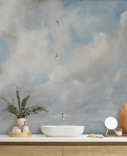 konstväggmålning kallad Cloud Study, 1821 av John Constable för kök, badrum och sovrum
