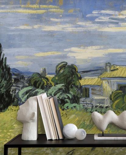 Vincent van Goghin taidetaustakuvamaalaus nimeltä Maisema vihreällä maissilla makuuhuoneisiin, olohuoneisiin ja kotitoimistoihin