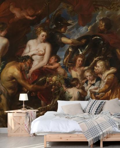 mural artístico llamado Minerva Protect Pax from Mars de Peter Paul Rubens para hogares y negocios