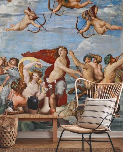 Raphaelin taide-taustakuvamaalaus nimeltä The Triumph of Galatea ruokasaleihin, toimistoihin ja uskonnollisiin tiloihin Raphaelin taide-taustakuvamaalaus nimeltä The Triumph of Galatea ruokasaleihin, toimistoihin ja uskonnollisiin tiloihin