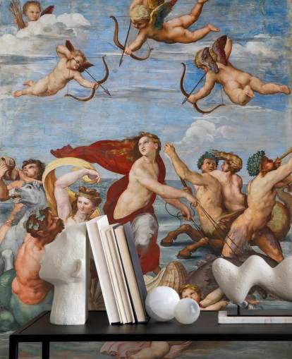 fine art wallpaper mural called The Triumph of Galatea by Raphael for dining rooms, offices and religious spaces