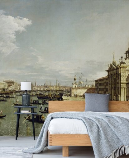 fine art wallpaper mural called Grand Canal (Church of the Blessed Sacrament) by Canaletto