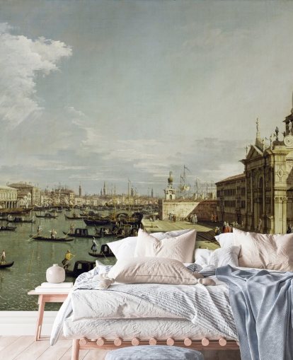 fine art wallpaper mural called Grand Canal (Church of the Blessed Sacrament) by Canaletto fine art wallpaper mural called Grand Canal (Church of the Blessed Sacrament) by Canaletto