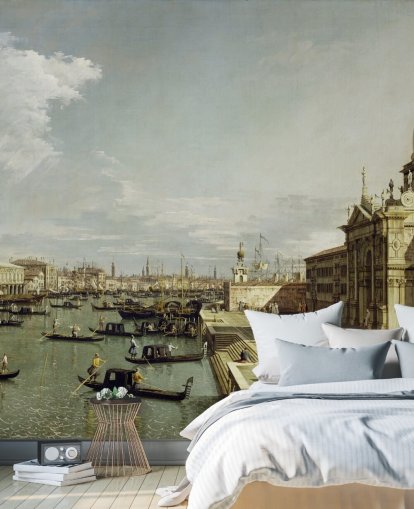 kunstbehang met de naam Grand Canal (Kerk van het Heilig Sacrament) van Canaletto