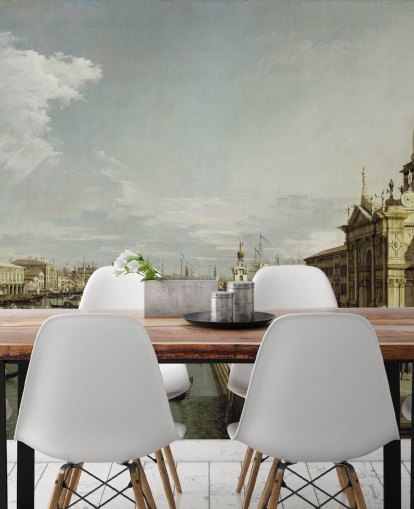 mural de papel pintado de bellas artes llamado Gran Canal (Iglesia del Santísimo Sacramento) de Canaletto