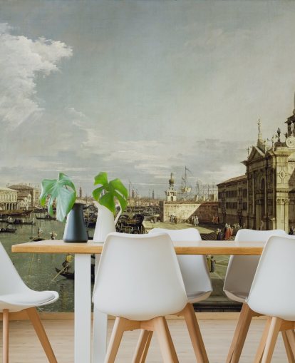 fine art wallpaper mural called Grand Canal (Church of the Blessed Sacrament) by Canaletto