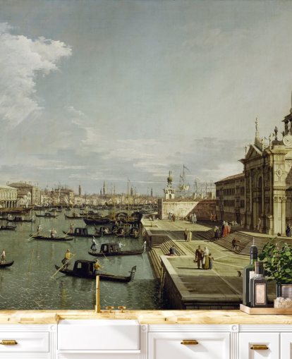 papier peint mural d'art intitulé Grand Canal (église du Saint-Sacrement) de Canaletto