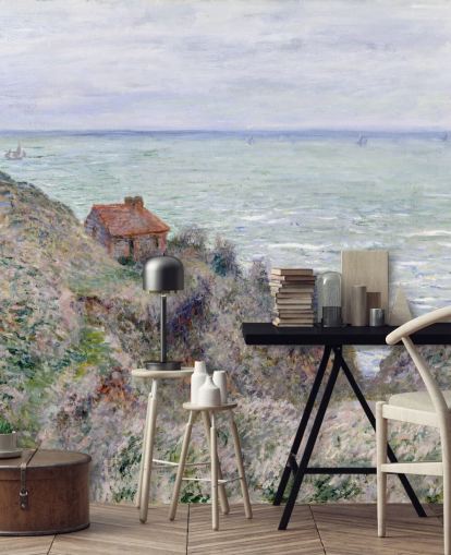 fine art wall mural called Cabin of the Customs Watch by Claude Monet