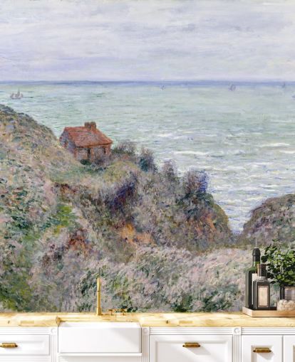 fresque murale d'art intitulée Cabin of the Customs Watch par Claude Monet