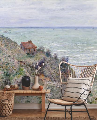 Claude Monet'n taide-seinämaalaus nimeltä Cabin of the Customs Watch