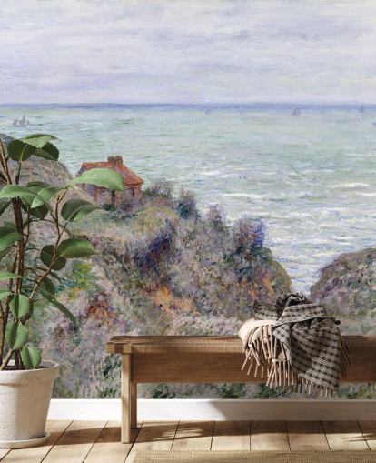 mural de parede de belas artes chamado Cabin of the Customs Watch de Claude Monet