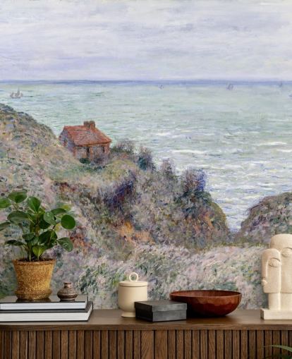 Kunstgemälde mit dem Titel Cabin of the Customs Watch von Claude Monet Kunstgemälde mit dem Titel Cabin of the Customs Watch von Claude Monet