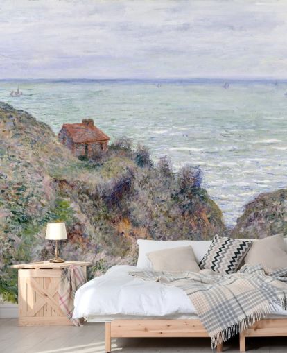 fine art wall mural called Cabin of the Customs Watch by Claude Monet