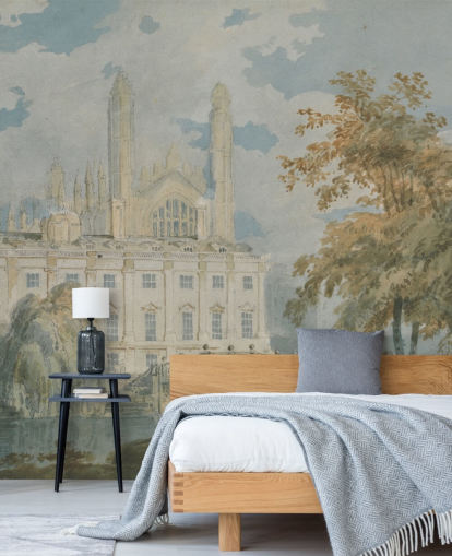 fine art wallpaper mural called Clare Hall by J. M. W. Turner for bedrooms and living rooms fine art wallpaper mural called Clare Hall by J. M. W. Turner for bedrooms and living rooms