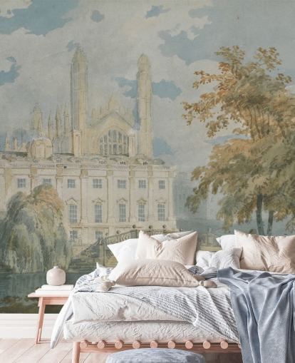 fine art behangmuurschildering genaamd Clare Hall van J.M. W. Turner voor slaapkamers en woonkamers