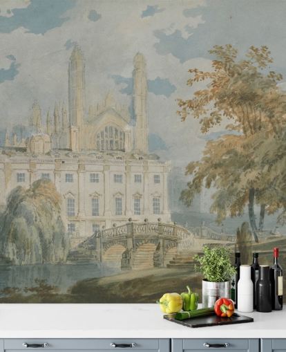 kunsttapet veggmaleri kalt Clare Hall av J.M. W. Turner for soverom og stuer