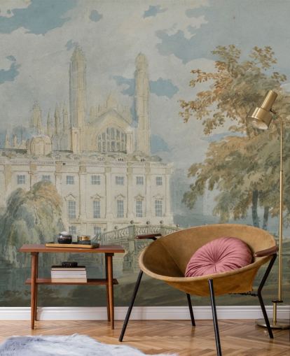 konst tapetväggmålning kallad Clare Hall av J.M.W. Turner för sovrum och vardagsrum konst tapetväggmålning kallad Clare Hall av J.M.W. Turner för sovrum och vardagsrum