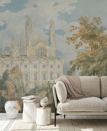 papier peint mural d'art appelé Clare Hall par J. M. W. Turner pour les chambres et les salons papier peint mural d'art appelé Clare Hall par J. M. W. Turner pour les chambres et les salons