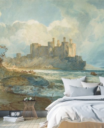 fine art wall mural called Conway Castle, North Wales by J. M. W. Turner for living rooms and home offices