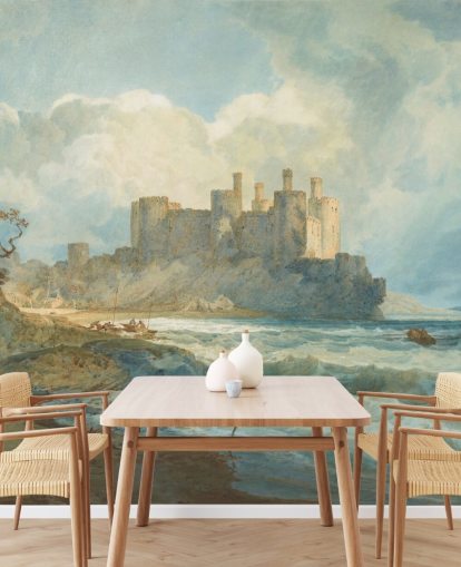 mural de parede de belas artes chamado Conway Castle, North Wales de J. M. W. Turner para salas de estar e escritórios domésticos