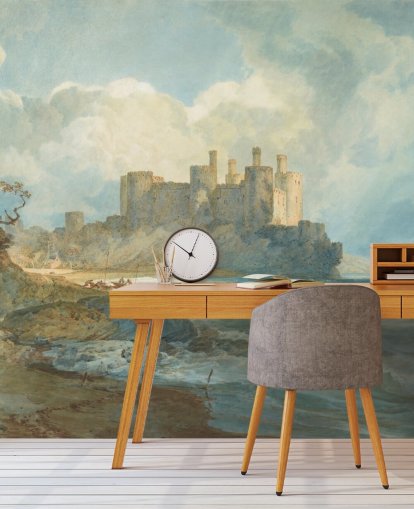 mural de pared de bellas artes llamado Castillo de Conway, Gales del Norte de J. M. W. Turner para salas de estar y oficinas en casa