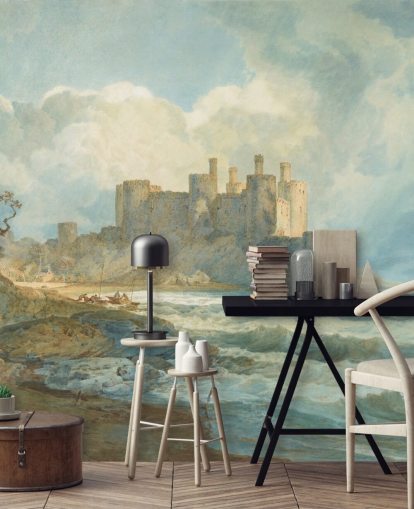 Kunstmalerei namens Conway Castle, North Wales von J. M. W. Turner für Wohnzimmer und Heimbüro