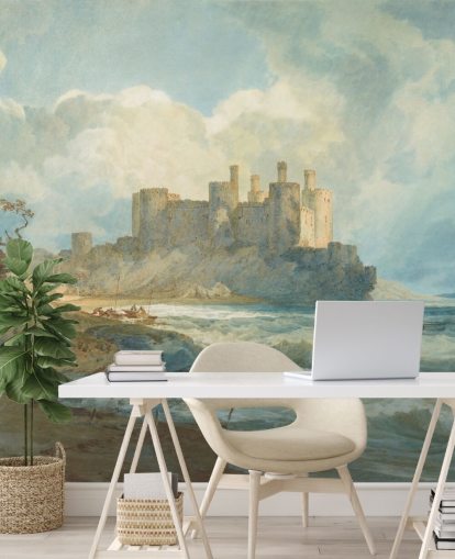 murale d'arte chiamato Conway Castle, North Wales di J. M. W. Turner per salotti e uffici domestici