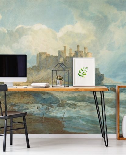 mural de pared de bellas artes llamado Castillo de Conway, Gales del Norte de J. M. W. Turner para salas de estar y oficinas en casa