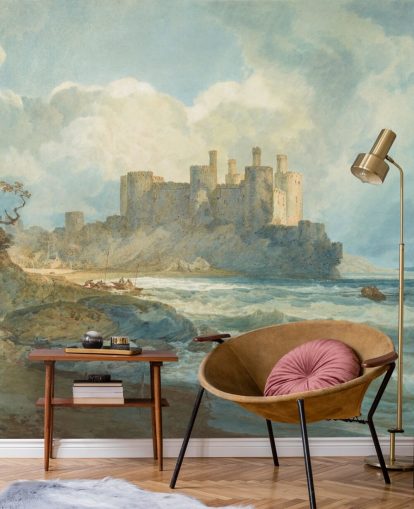 fine art wall mural called Conway Castle, North Wales by J. M. W. Turner for living rooms and home offices