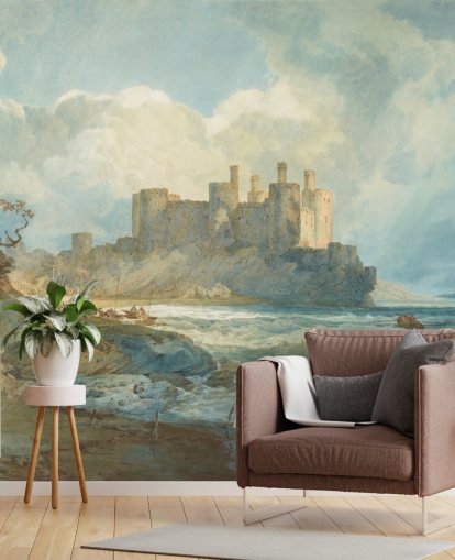 fine art wall mural called Conway Castle, North Wales by J. M. W. Turner for living rooms and home offices fine art wall mural called Conway Castle, North Wales by J. M. W. Turner for living rooms and home offices