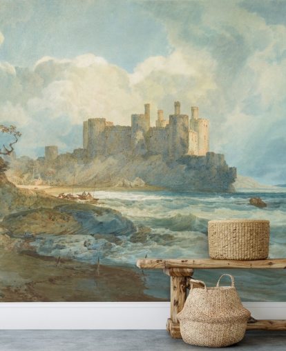 kunstveggmaleri kalt Conway Castle, North Wales av J. M. W. Turner for stuer og hjemmekontorer