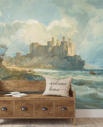 mural de parede de belas artes chamado Conway Castle, North Wales de J. M. W. Turner para salas de estar e escritórios domésticos