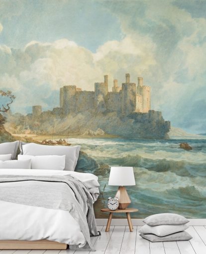 kunstmaleri kaldet Conway Castle, North Wales af J. M. W. Turner til stuer og hjemmekontorer