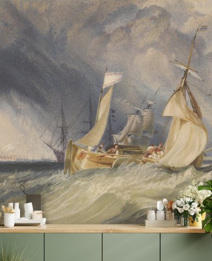 mural de pared de bellas artes llamado The Mouth of the River Humber de J. M. W. Turner para dormitorios y salones mural de pared de bellas artes llamado The Mouth of the River Humber de J. M. W. Turner para dormitorios y salones
