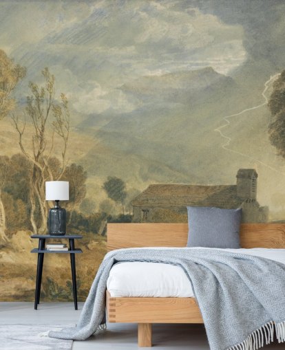 mural de papel de parede de belas artes chamado Ingleborough de Chapel-Le-Dale de J. M. W. Turner mural de papel de parede de belas artes chamado Ingleborough de Chapel-Le-Dale de J. M. W. Turner
