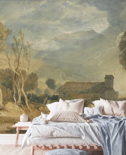 fine art wallpaper mural called Ingleborough from Chapel-Le-Dale by J. M. W. Turner fine art wallpaper mural called Ingleborough from Chapel-Le-Dale by J. M. W. Turner