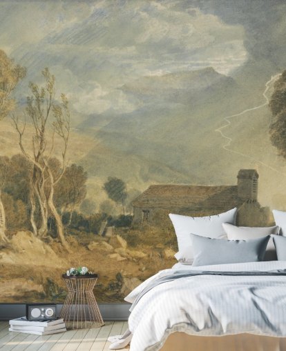 fine art wallpaper mural called Ingleborough from Chapel-Le-Dale by J. M. W. Turner fine art wallpaper mural called Ingleborough from Chapel-Le-Dale by J. M. W. Turner