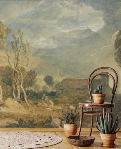 fine art wallpaper mural called Ingleborough from Chapel-Le-Dale by J. M. W. Turner fine art wallpaper mural called Ingleborough from Chapel-Le-Dale by J. M. W. Turner