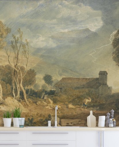 fine art wallpaper mural called Ingleborough from Chapel-Le-Dale by J. M. W. Turner fine art wallpaper mural called Ingleborough from Chapel-Le-Dale by J. M. W. Turner