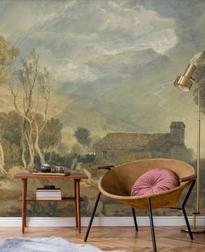 fine art wallpaper mural called Ingleborough from Chapel-Le-Dale by J. M. W. Turner