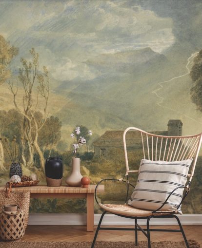 fine art wallpaper mural called Ingleborough from Chapel-Le-Dale by J. M. W. Turner