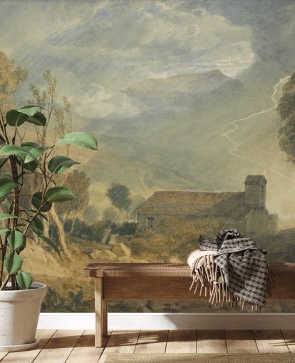 papier peint mural d'art intitulé Ingleborough de Chapel-Le-Dale par J. M. W. Turner papier peint mural d'art intitulé Ingleborough de Chapel-Le-Dale par J. M. W. Turner