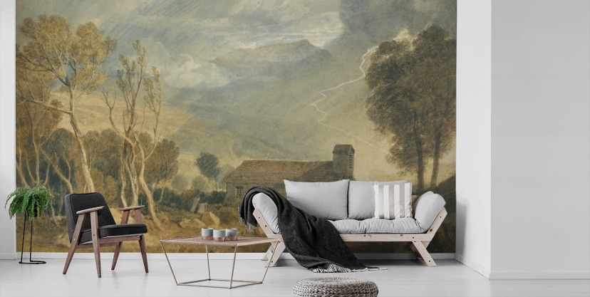 fine art wallpaper mural called Ingleborough from Chapel-Le-Dale by J. M. W. Turner